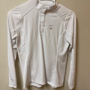 Kids XL White Long Sleeve Equestrian Riding Shirt-NWT